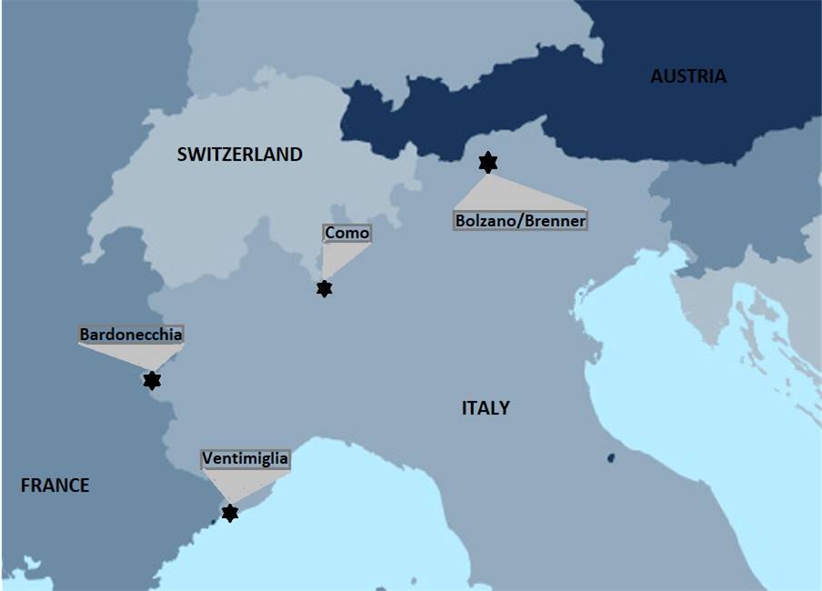 Secondary movements towards France, Switzerland and Austria – Alpine ...